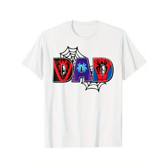 Spider Dad Love: Men's Cotton T-Shirt - Casual & Comfy, Perfect for Father's Day & Outdoor Activities