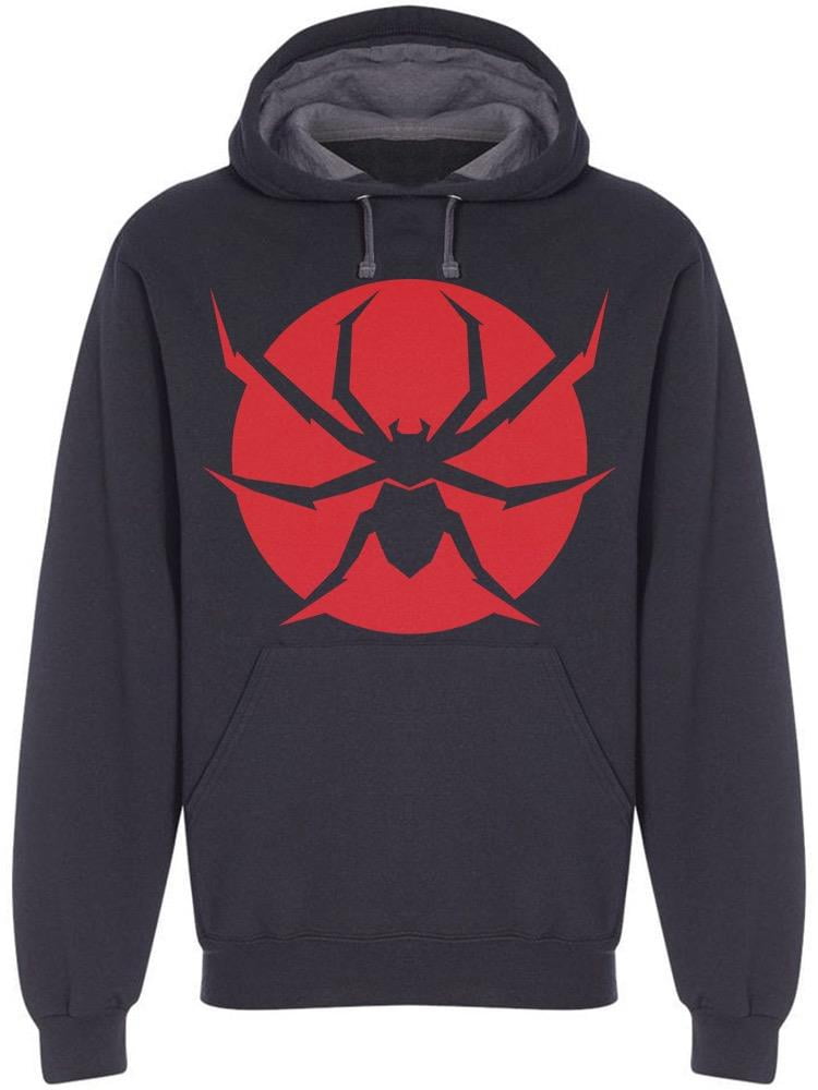 Spider Design Encircled In Red Hoodie Men -Image by Shutterstock