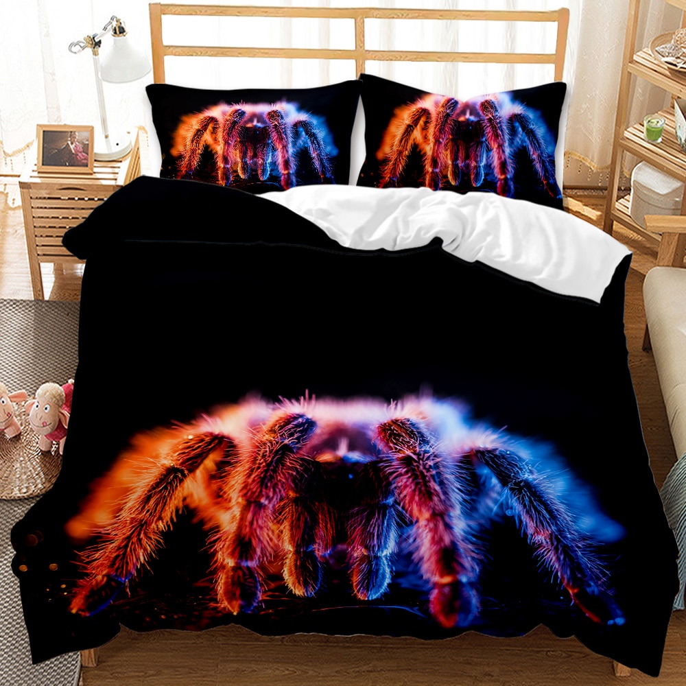 Spider Duvet Cover Set Tarantula 3D Print Bedding Set Queen King Size Fashion Design Insect