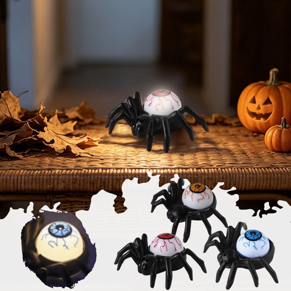 Spider Eyeball Orb Night Light Unique Halloween Desk Lamp Red A 1pc