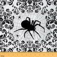 thumbnail image 1 of Spider Fabric By The Yard,Halloween Theme Spider Web Craft Patchwork Upholstery Fabric,Bohemian Damask Vintage Gothic Decorative Fabric,Boho Indoor Outdoor Fabric,Black Blue,5 Yards, 1 of 5