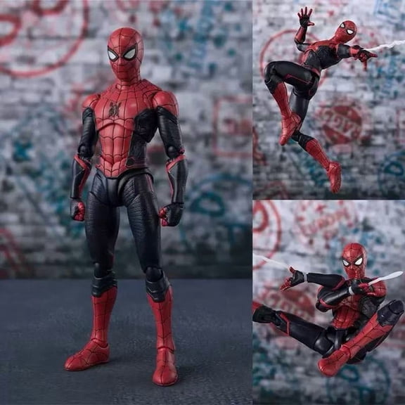 Spider Far From Home Upgraded Suit Action Figure Model Movable, 6-Inch with Accessories Box Set
