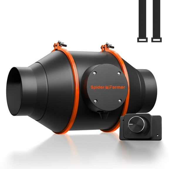 2025 Spider Farmer 4" Inline Fan Duct Booster HVAC Ventilation with Speed Controller for Grow Tent