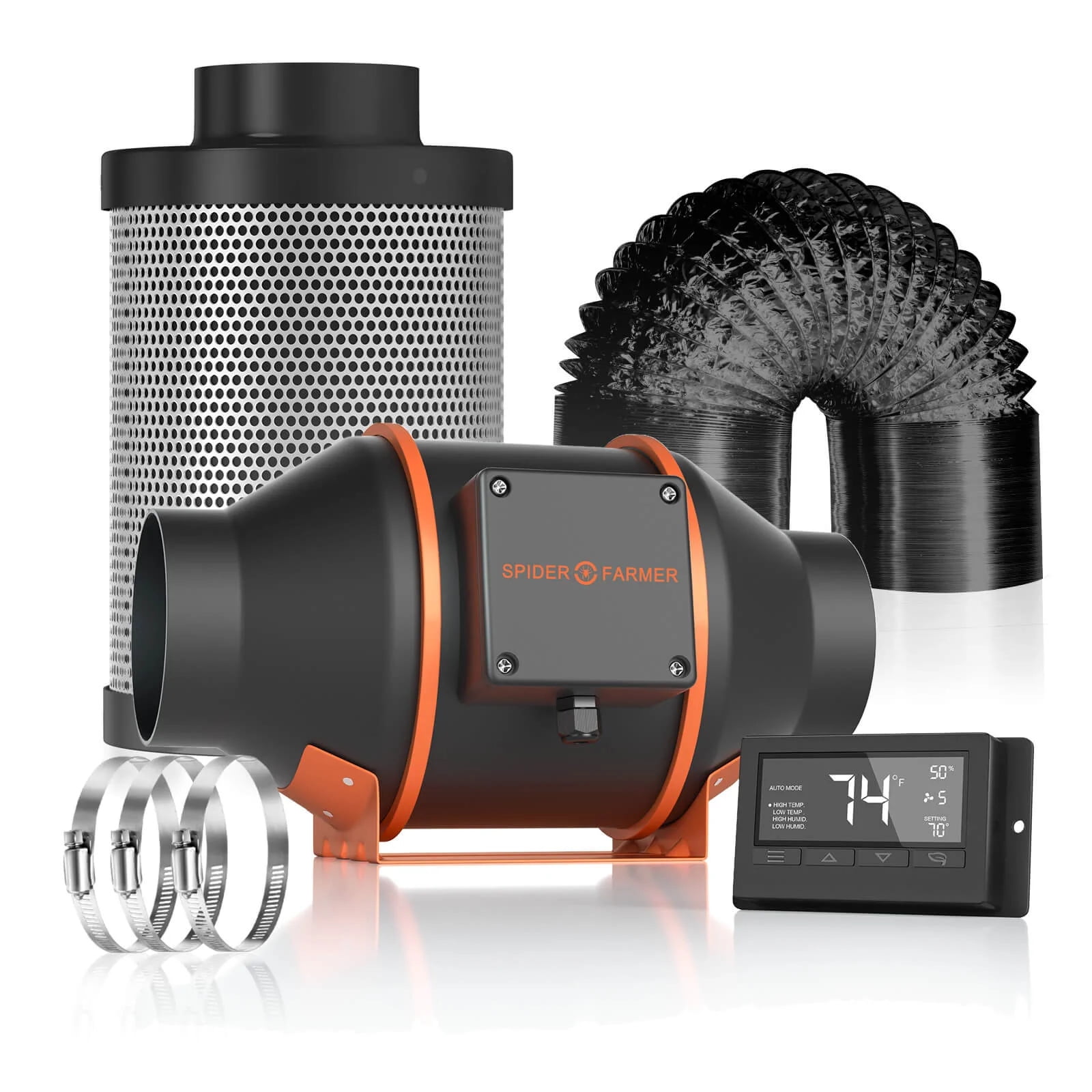 4 inch inline fan sale and carbon filter