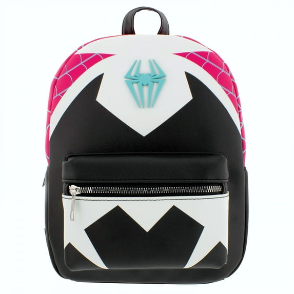 Spider-Gwen Mini Cosplay Backpack with Anodized Metal Badge