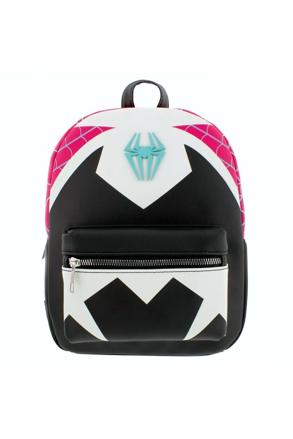 Spider-Gwen Mini Cosplay Backpack with Anodized Metal Badge