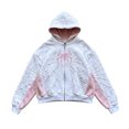 thumbnail image 1 of Spider Hero Full Zip Masked Sweatshirt, Casual Web Printed Active Hoodie Apparel for Adults Boys Girls Daily Wear Party, 1 of 2