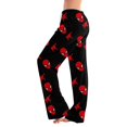thumbnail image 1 of Spider Hero Halloween Pants Women's Lounge Pajama Pants Loose Fit Casual Drawstring Elastic Waist Sleep Pants Graphic Printed Home Sleepwear Soft Cozy Lounge Trousers, Watermelon Red, XXL, 1 of 5