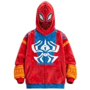 Spider Hero Hoodie 3D Printed Superhero Pullover Sweatshirt Breathable Red And Blue Cosplay Apparel For Halloween Daily Wear