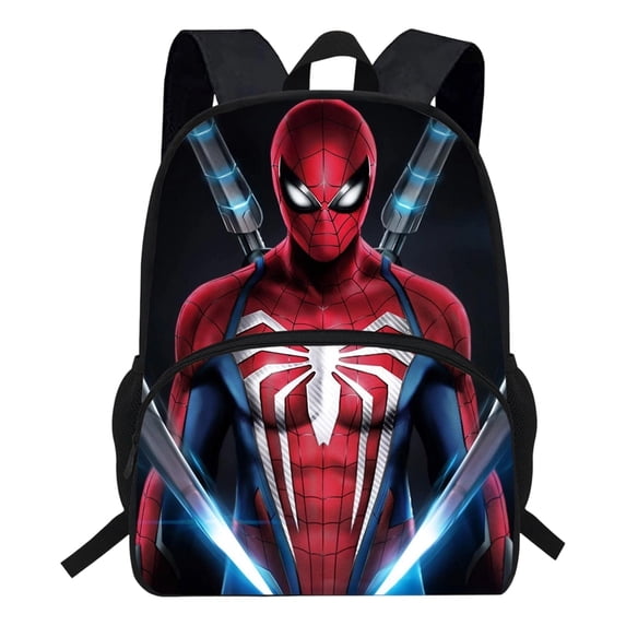 Spider Hero Pattern Print Backpack with Web Design for Teens Large Capacity Student Schoolbag with Water Resistant Fabric and Storage Compartments #17