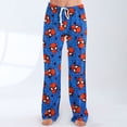 thumbnail image 1 of Spider Hero Women's Pajama Pants Loose Lounge Wear Elastic Waist Drawstring Sleepwear Graphic Printed Casual Home Pajamas Soft Straight Leg Pj Bottoms for Everyday Comfort, Dark Blue, XL, 1 of 7