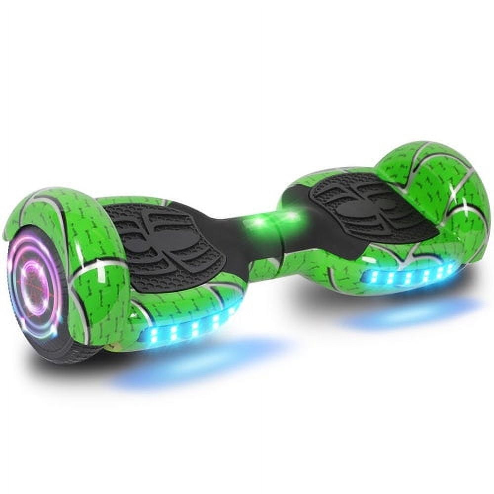 Spider Hoverboard 6.5 Two Wheel UL2272 Certified Bluetooth Music LED Lights for Kids Adults Walmart