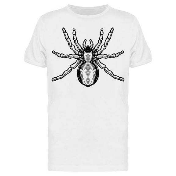 Spider In Engraving Style T-Shirt Men -Image by Shutterstock, Male Small