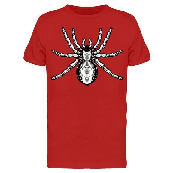 Spider In Engraving Style T-Shirt Men -Image by Shutterstock, Male XX-Large
