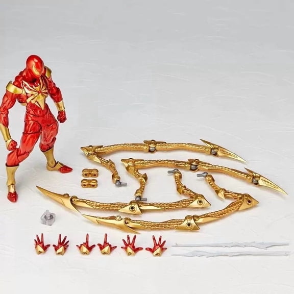 Spider Iron Action Figure Model Movable Box Set, Red/Black 15cm