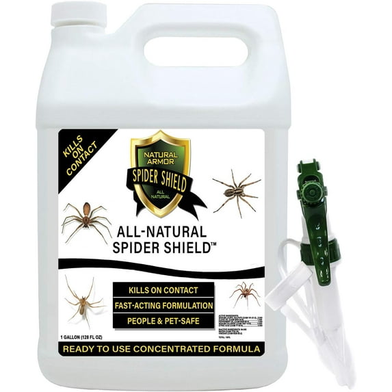 Spider Killer & Repellent Spray - Powerful Peppermint Formulation Kills Repels All Types of Spiders and Works Better Than Ultrasonic Gimmicks 128 fl oz Gallon Ready to Use