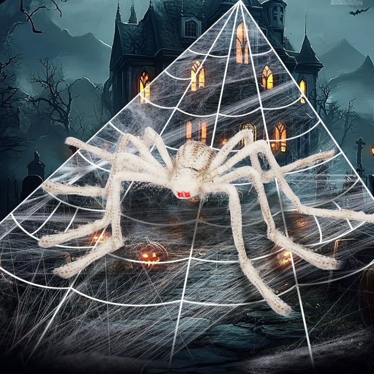 White Spider Webbing 20gram With Spiders Costume White Spider Webbing 20gram With Spiders Costume