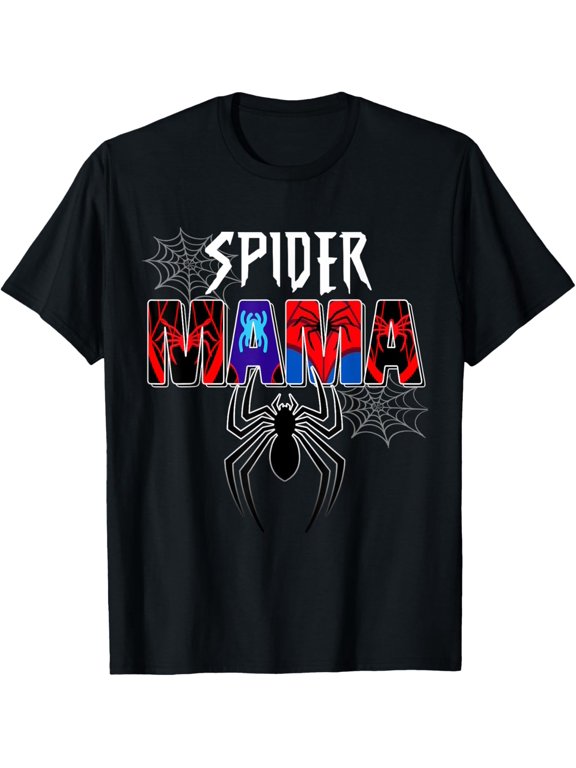 Spider Mama Mother Matching Family Birthday Boy T-Shirt BLACK Unisex S-5XL Hot Trending Shirt, Vintage Birthday Gift