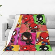 Spider-Man 0025 Blanket Cartoon Blanket Home Cute Blankets for Sofa Bed Couch Living Room Blanket Comfortable Throw Blanket Lightweight Flannel Blankets All Season