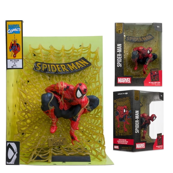 Spider-Man 1:6th Scale Collectible w/ Scene (Marvel: Spider-Man #1 [Gold Edition]) (Gold Label) - McFarlane Toys