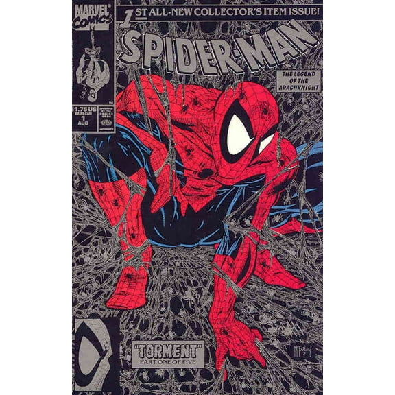 Spider-Man #1 Silver Variant VF ; Marvel Comic Book