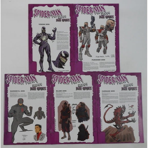 Spider-Man 2099: Dark Genesis #1-5 VF/NM complete series 1:25 Retailer Incentive Variants ; Marvel (AB75)