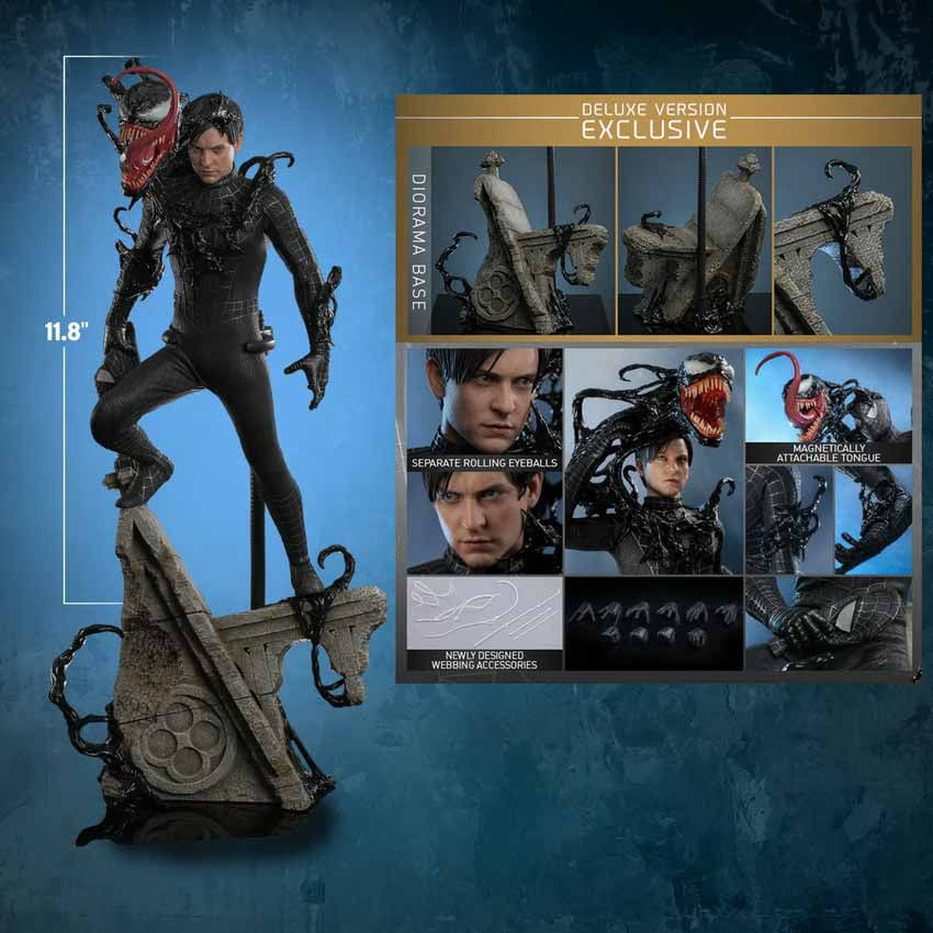 Spider-Man 3 12 Inch Action Figure 1/6 Scale - Spider-Man Black