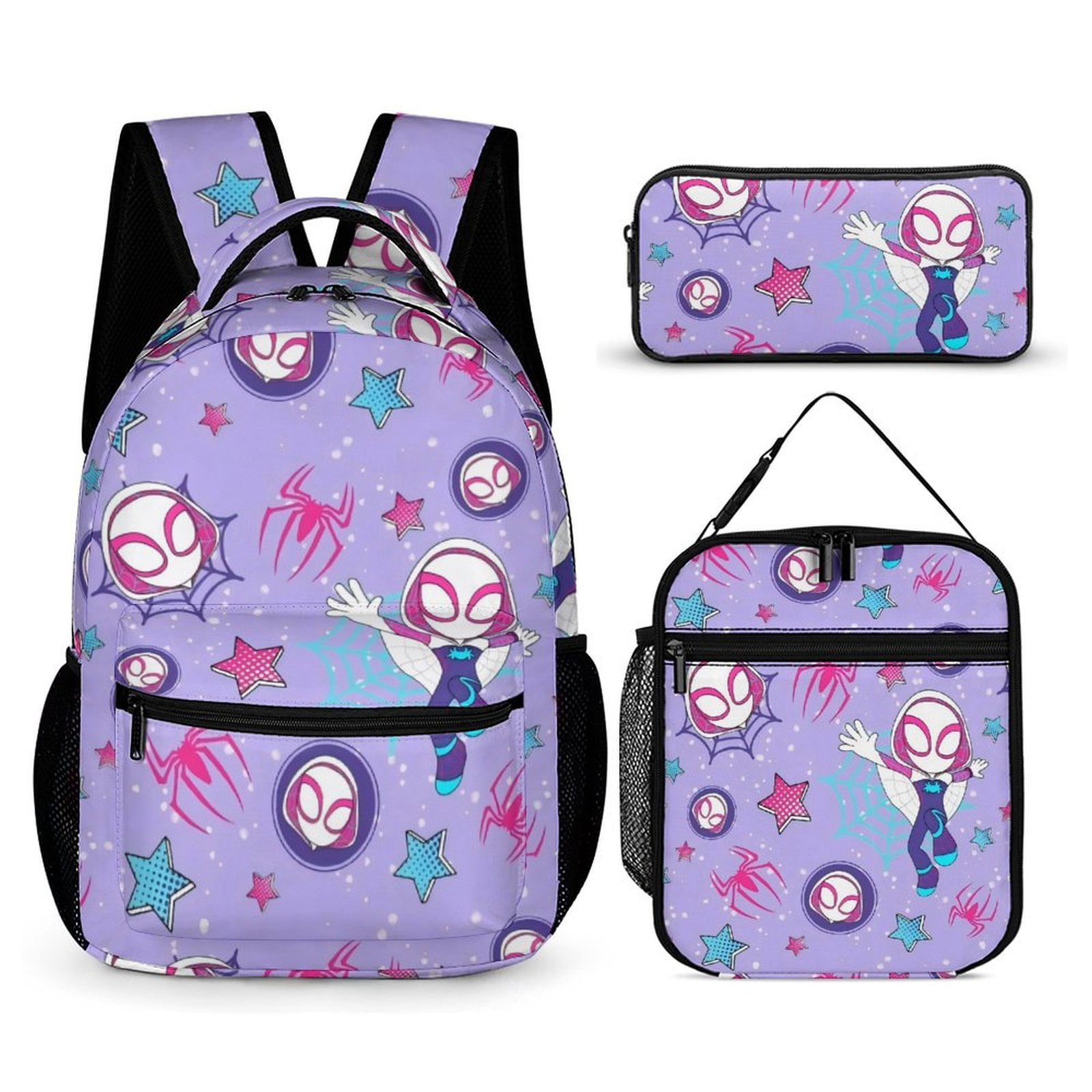 Spider-Man 3-piece backpack set including lunch box lunch bag and backpack One size