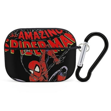 Spider_Man 3D Printed Case for AirPods Pro Case 2nd 1st Generation Case Cover/AirPod Pro Case Cover, Cute PC Hard Shell Protective Cover for Apple Airpod Case black