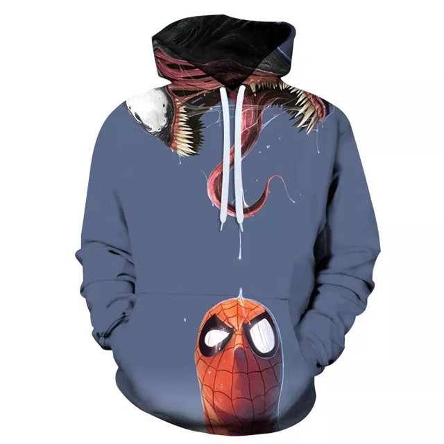 SpiderMan 3D Printing Novelty Hoodies,Dye Hoodie With Anime Characters