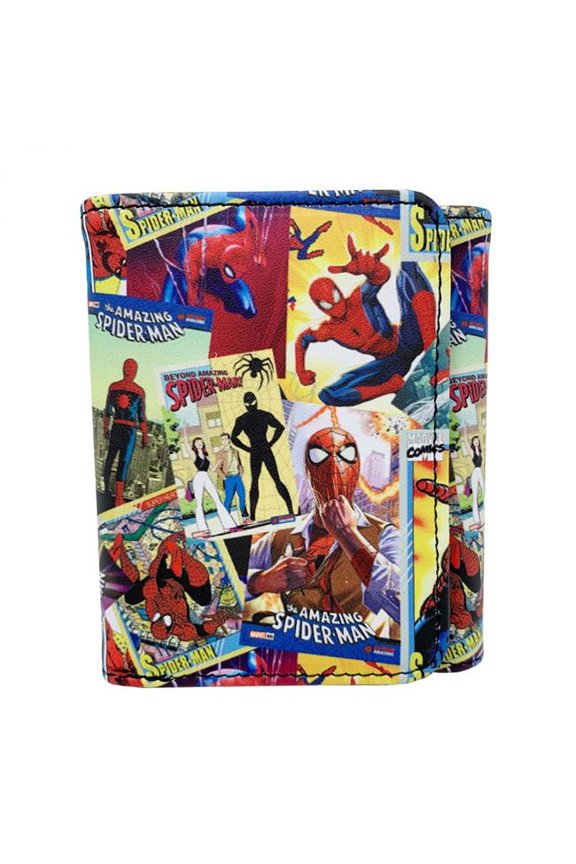 854491 Spider-Man Comic Cover Collage Trifold Wallet