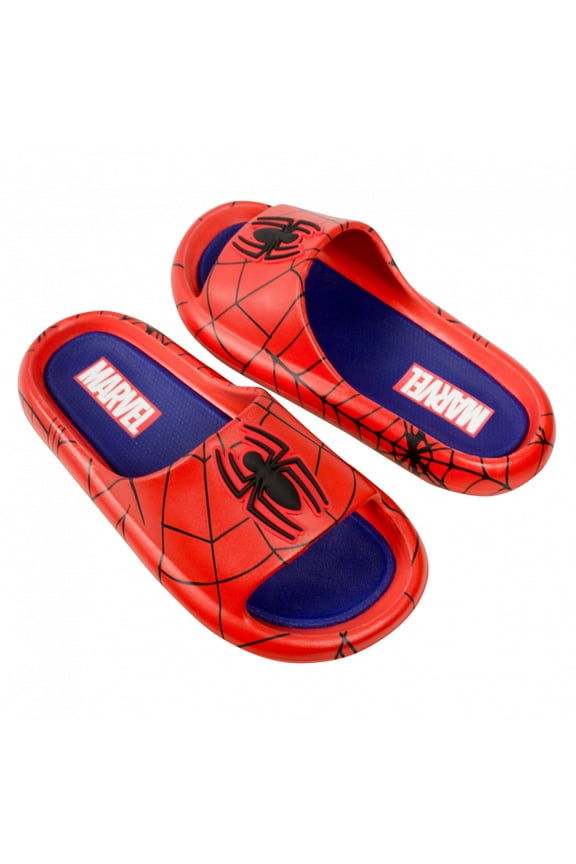 872390-size9-10 Webbed Logo Mens Cloud Comfort Foam Slide Sandals - Size 9-10