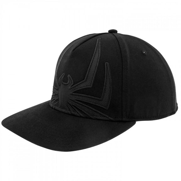 Spider-Man 881230 Logo Black on Black Snapback Hat