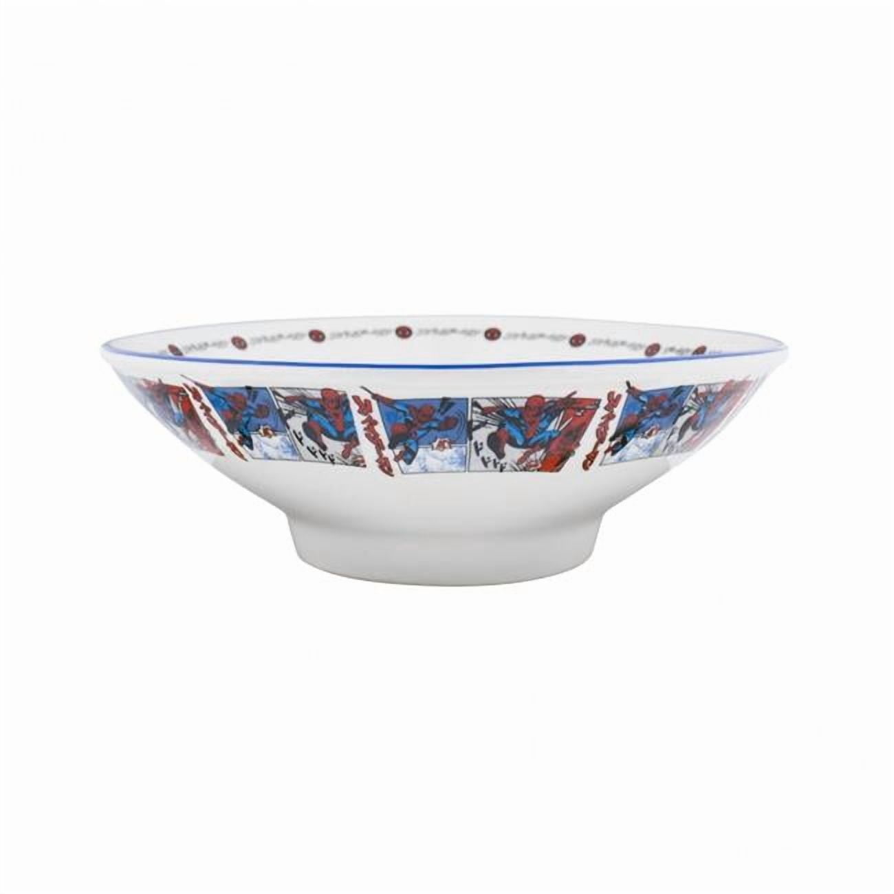 Spider-Man 888787 Spider-Man Manga Panels Ceramic Ramen Bowl with Chopsticks