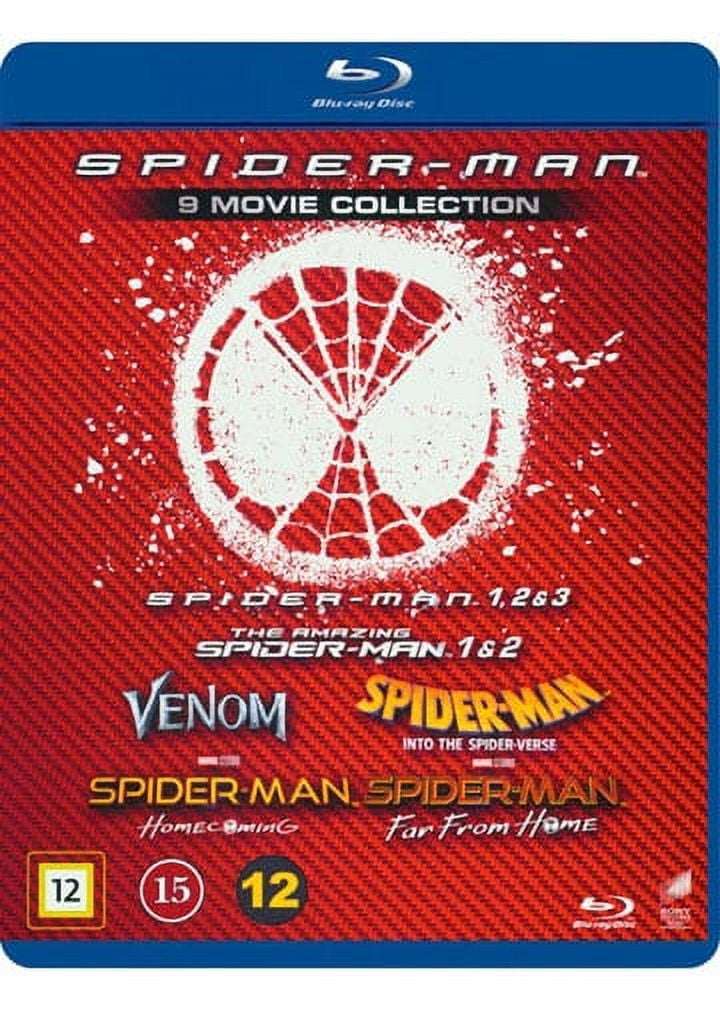 Spider-Man 9 Films Collection - 9-Disc Set ( Spider-Man / Spider-Man 2 / Spider-Man  3 / Venom / The Amazing Spider-Man / The Amazing Spider-Man 2 / Spider-Man:  [ Blu-Ray, Reg.A/B/C Import 