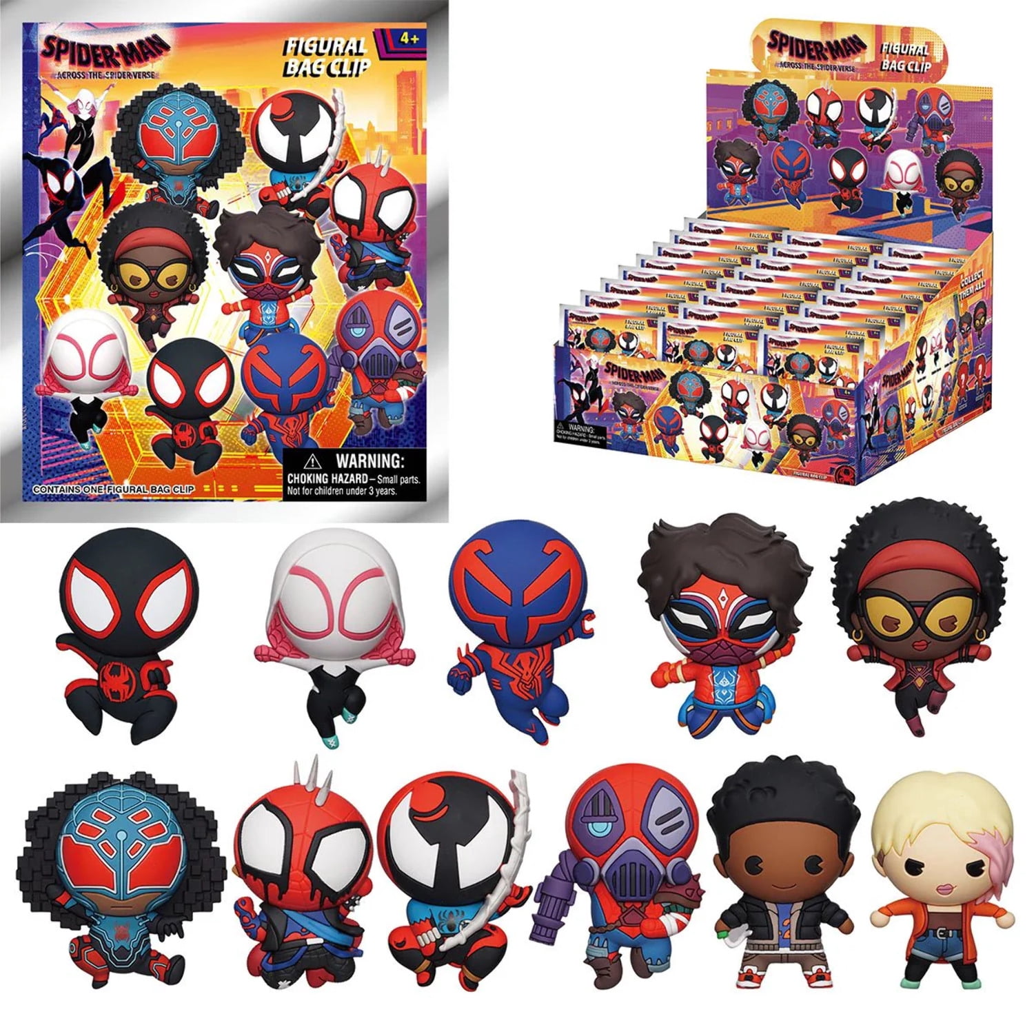 Random 6 Pack Spider-Man: Across the Spider-Verse Bag Clip Random 6-Pack - Walmart.com