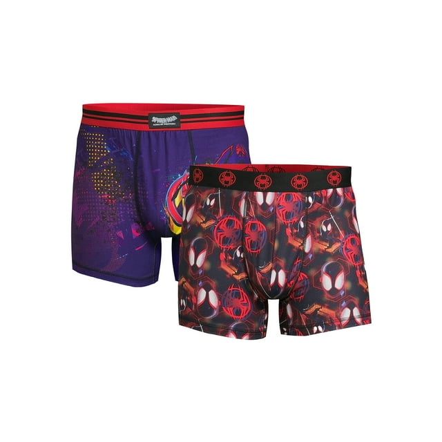 Spider-Man: Across the Spider-Verse Men's Boxer Briefs, 2-Pack, Sizes S-2XL