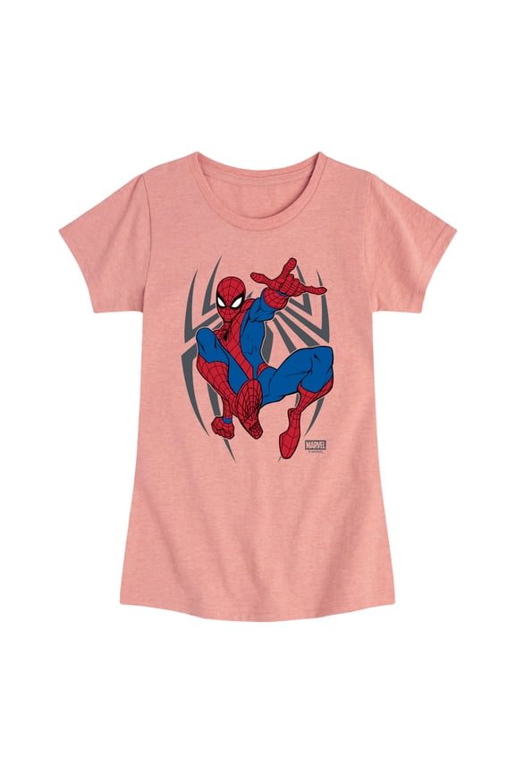 - Action Pose - Youth Girls Fitted Short Sleeve T-Shirt