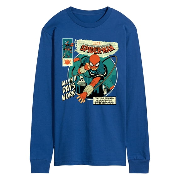 Spider-Man - All in a Day's Work - Men's Long Sleeve Graphic T-Shirt
