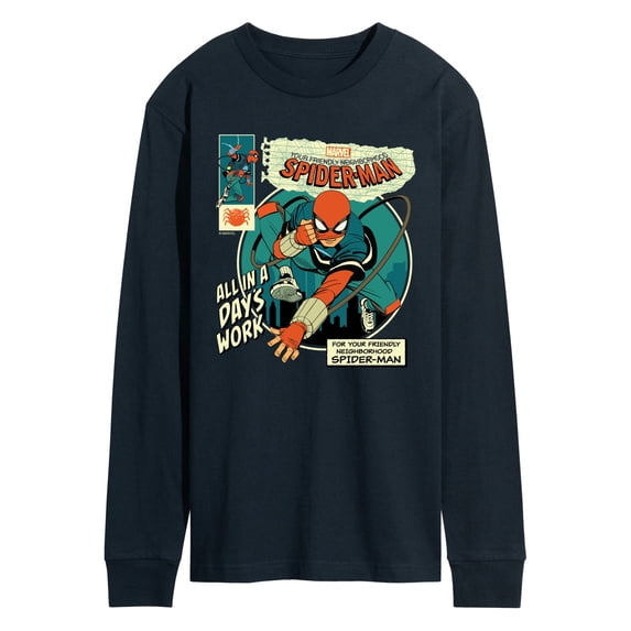 Spider-Man - All in a Day's Work - Men's Long Sleeve Graphic T-Shirt