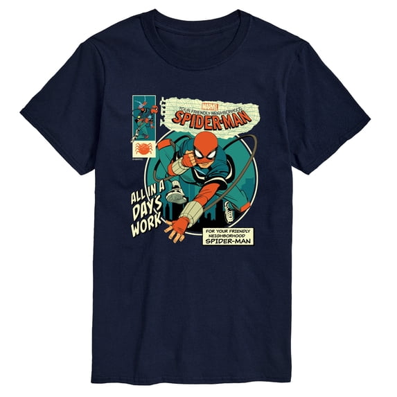 Spider-Man - All in a Day's Work - Men's Short Sleeve Graphic T-Shirt
