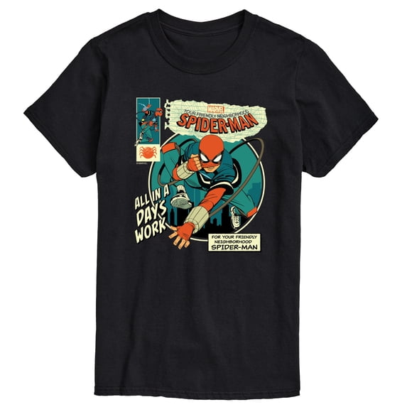 Spider-Man - All in a Day's Work - Men's Short Sleeve Graphic T-Shirt