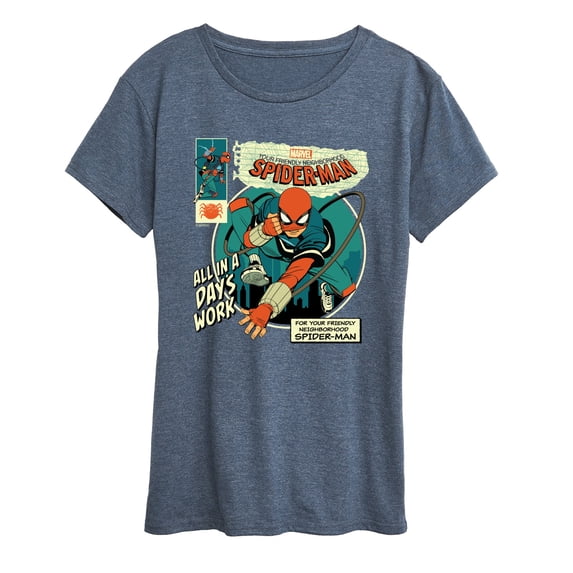 Spider-Man - All in a Day's Work - Women's Short Sleeve Graphic T-Shirt