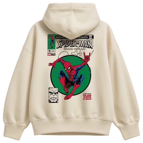 Spider-Man - Comic Book Cover Oversized Fleece Hoodie Sweatshirt