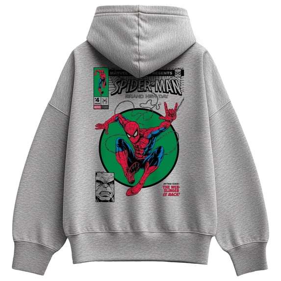 Spider-Man - Comic Book Cover Oversized Fleece Hoodie Sweatshirt