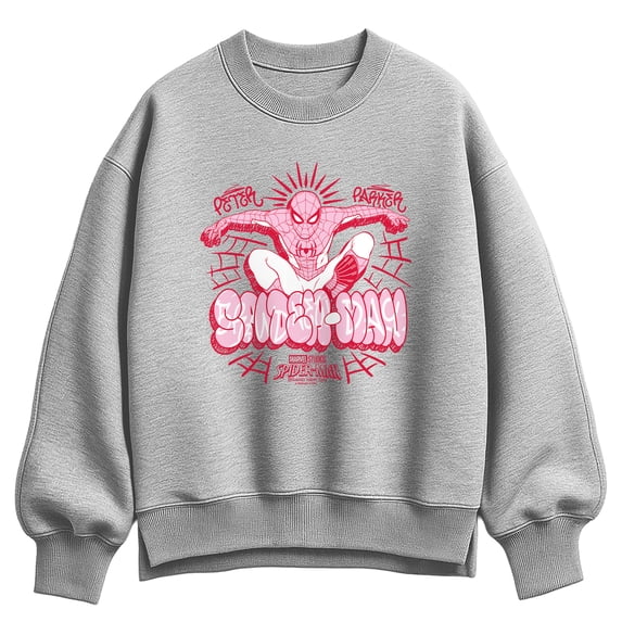 Spider-Man - Femme Street- Women's Oversized Fleece Crew Sweatshirt Oversized Fleece Crew Sweatshirt