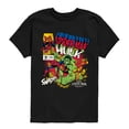 thumbnail image 1 of Spider-Man - Hulk Battle Boys' Short Sleeve Graphic T-Shirt, 1 of 5
