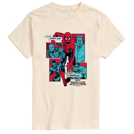 Spider-Man - Villian Comic Book Panels Short Sleeve Graphic T-Shirt