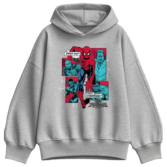 Spider-Man - Villian Comic Book Panels Oversized Fleece Hoodie Sweatshirt
