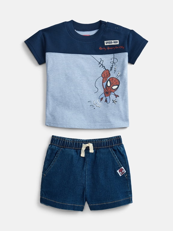 Baby Boys Graphic Tee and Matching Shorts Set, 2-Piece, Sizes 0/3M-24M